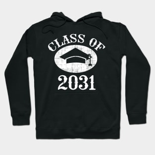 Class Of 2031 Graduation Cap Grow With Me Graduate Kids Gift Hoodie